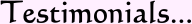 Dr. Robin's Testimonials